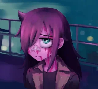 Sticker from blade runner 2049 but anime