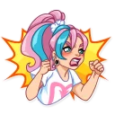 😡 emoji Pink Power Telegram sticker 10 of 41