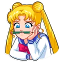 😟 emoji Sailor Moon Telegram sticker 23 of 35