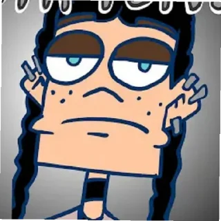 😐 emoji ДЕВОЧКА УЭНЗДЕЙ Telegram sticker 10 of 24