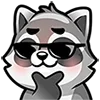 😎 emoji @kotletovvemoji | Raccoon Emoji Telegram sticker 4 of 32
