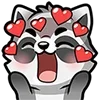🥰 emoji @kotletovvemoji | Raccoon Emoji Telegram sticker 1 of 32