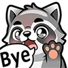 ✋ emoji @kotletovvemoji | Raccoon Emoji Telegram sticker 24 of 32
