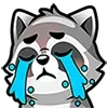 😭 emoji @kotletovvemoji | Raccoon Emoji Telegram sticker 8 of 32