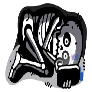 😖 emoji Skeleton @stickerstgrm Telegram sticker 16 of 25