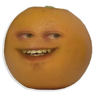 😌 emoji 🍊 Annoying Orange 🍊by @r_o_o_m 🍊 Telegram sticker 4 of 99