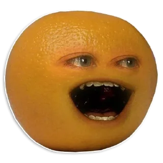 😲 emoji 🍊 Annoying Orange 🍊by @r_o_o_m 🍊 Telegram sticker 8 of 99