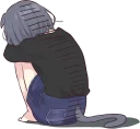 😓 emoji cat girl and dog girl Telegram sticker 16 of 120