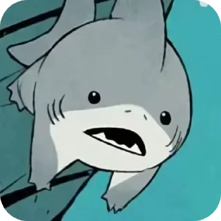 😦 emoji Jeff the land shark Telegram sticker 12 of 40
