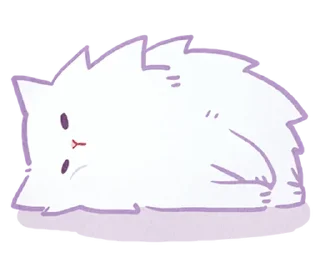 😺 emoji ⪩ ꒰ white kitten ꒱ ⪨ @plusikradom Telegram sticker 23 of 40