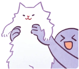 😺 emoji ⪩ ꒰ white kitten ꒱ ⪨ @plusikradom Telegram sticker 14 of 40