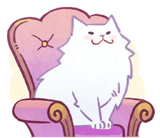 😺 emoji ⪩ ꒰ white kitten ꒱ ⪨ @plusikradom Telegram sticker 16 of 40