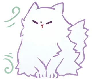 😺 emoji ⪩ ꒰ white kitten ꒱ ⪨ @plusikradom Telegram sticker 21 of 40