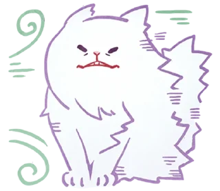 😺 emoji ⪩ ꒰ white kitten ꒱ ⪨ @plusikradom Telegram sticker 22 of 40