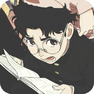 👄 emoji Ken Takakura (Okarun) @miyasan Telegram sticker 13 of 120