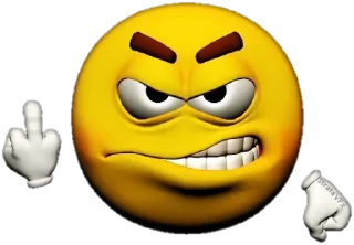 🖕 emoji Yellow ball meme Telegram sticker 18 of 25