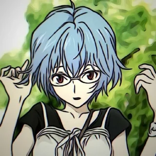 😎 emoji 綾波レイ Telegram sticker 12 of 26