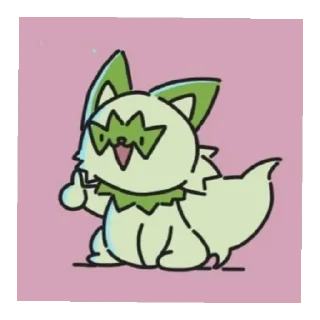 👍 emoji Sprigatito 😺✨🍃 Telegram sticker 13 of 31