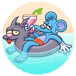 😎 emoji The Itchy & Scratchy Telegram sticker 7 of 25
