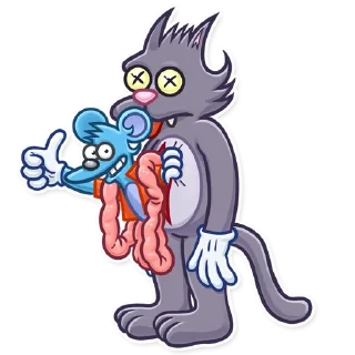 Sticker from The Itchy & Scratchy