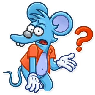 ❓ emoji The Itchy & Scratchy Telegram sticker 17 of 25