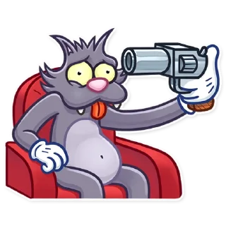 💀 emoji The Itchy & Scratchy Telegram sticker 10 of 25