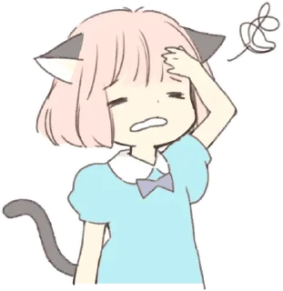 😪 emoji my cat neko girl <3 Telegram sticker 13 of 44