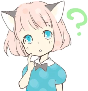 🤔 emoji my cat neko girl <3 Telegram sticker 8 of 44