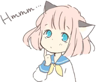 🤔 emoji my cat neko girl <3 Telegram sticker 11 of 44