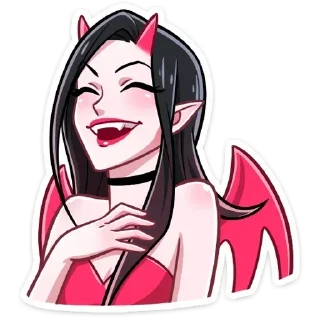 😂 emoji Дьяволица без надписей @TgSticker Telegram sticker 24 of 48