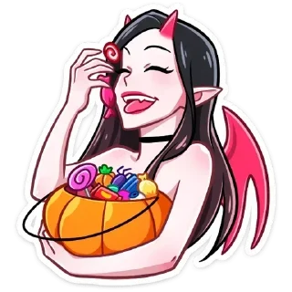 🍭 emoji Дьяволица без надписей @TgSticker Telegram sticker 20 of 48