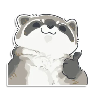 👍 emoji Енотик Йен Telegram sticker 12 of 120