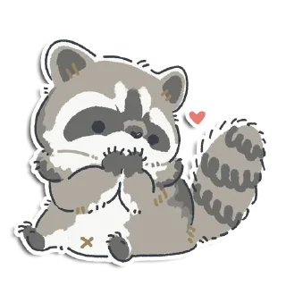 😘 emoji Енотик Йен Telegram sticker 2 of 120