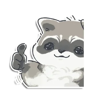 👍 emoji Енотик Йен Telegram sticker 11 of 120