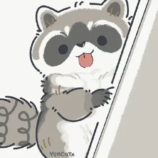 🦝 emoji Енотики @minolisa Telegram sticker 11 of 81
