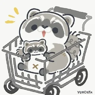 🦝 emoji Енотики @minolisa Telegram sticker 16 of 81