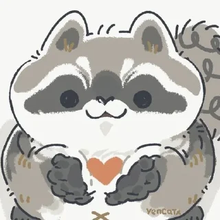 🦝 emoji Енотики @minolisa Telegram sticker 17 of 81