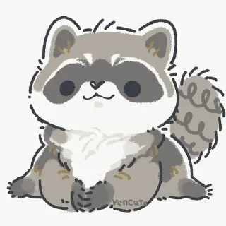 🦝 emoji Енотики @minolisa Telegram sticker 18 of 81
