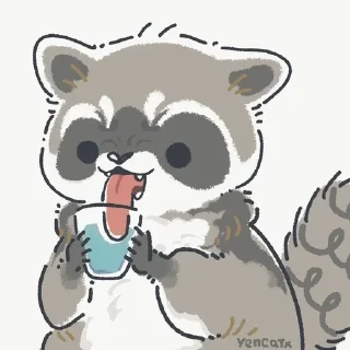 🦝 emoji Енотики @minolisa Telegram sticker 14 of 81