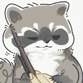 🦝 emoji Енотики @minolisa Telegram sticker 13 of 81