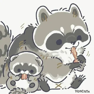 🦝 emoji Енотики @minolisa Telegram sticker 20 of 81