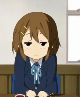 😑 emoji Yui Hirasava Telegram sticker 21 of 46