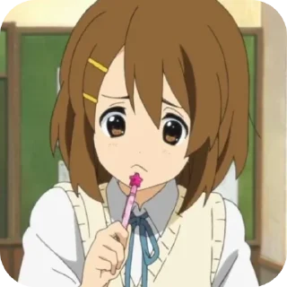 🤨 emoji Yui Hirasava Telegram sticker 17 of 46