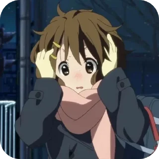 😣 emoji Yui Hirasava Telegram sticker 6 of 46