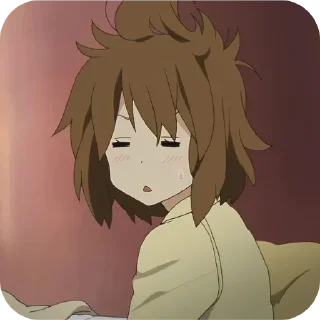 😑 emoji Yui Hirasava Telegram sticker 7 of 46