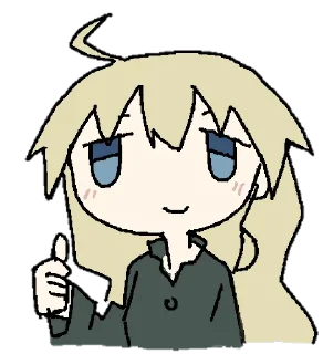 👍 emoji 少女終末旅行のスタンプ Telegram sticker 9 of 40
