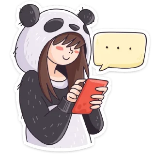 Sticker from Девочка-Панда и Кот Барсик @nyasticks