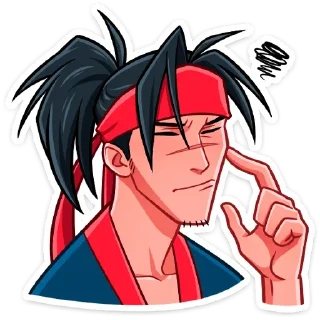 🤔 emoji Самурай Хиро (@TgSticker) Telegram sticker 8 of 48