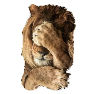 🤭 emoji Lion life Telegram sticker 9 of 27