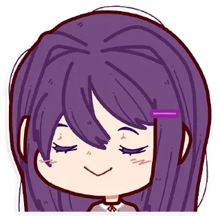 😌 emoji Yuri by @anime_stickerr Telegram sticker 11 of 20